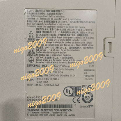 New Yaskawa YSGD7S-2R8AA0A 200V 400W EtherCAT Servo Drive - YASKAWA