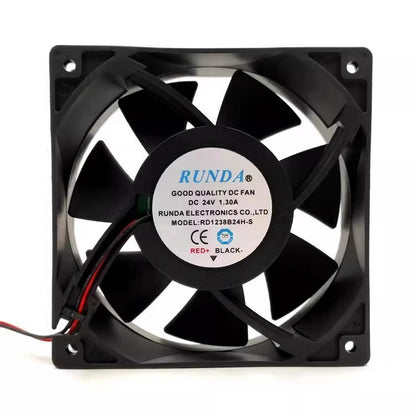 RUNDA RD1238B24H-S 12038 24V 1.3A 2-Wire Inverter Cooling Fan