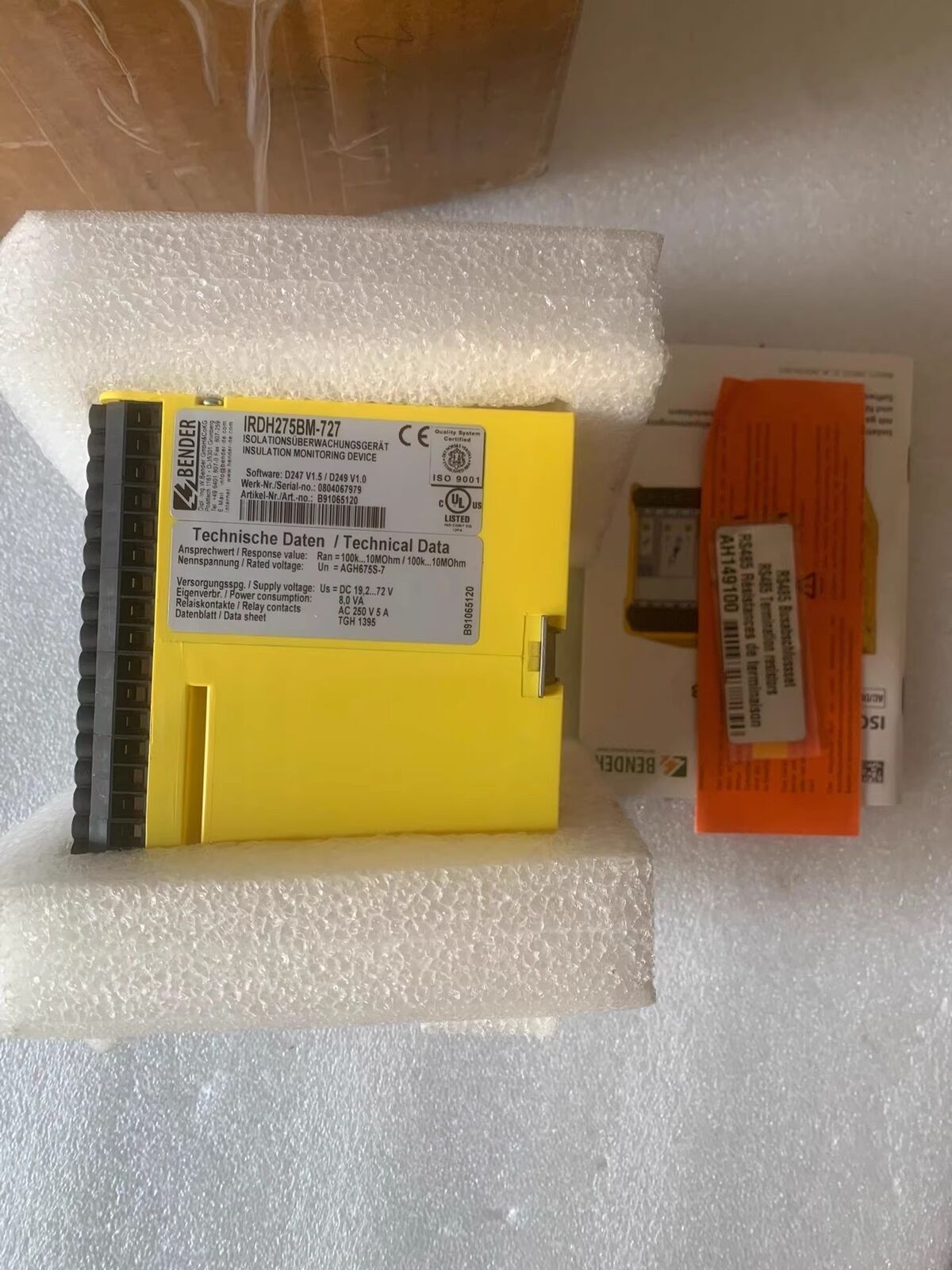 new 1pcs BENDER Insulation Detector IRDH275BM-727 - BENDER