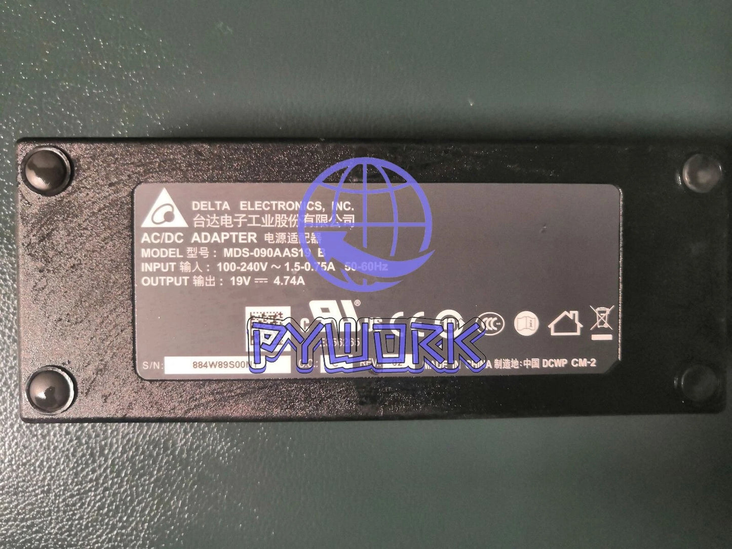 3-Pin AC Adapter for Sonoscape E2 Ultrasound Machine Charger MDS-090AAS19B#