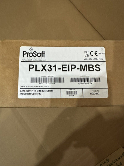 PROSOFT PLX31 EtherNet/IP to Modbus Serial - PROSOFT