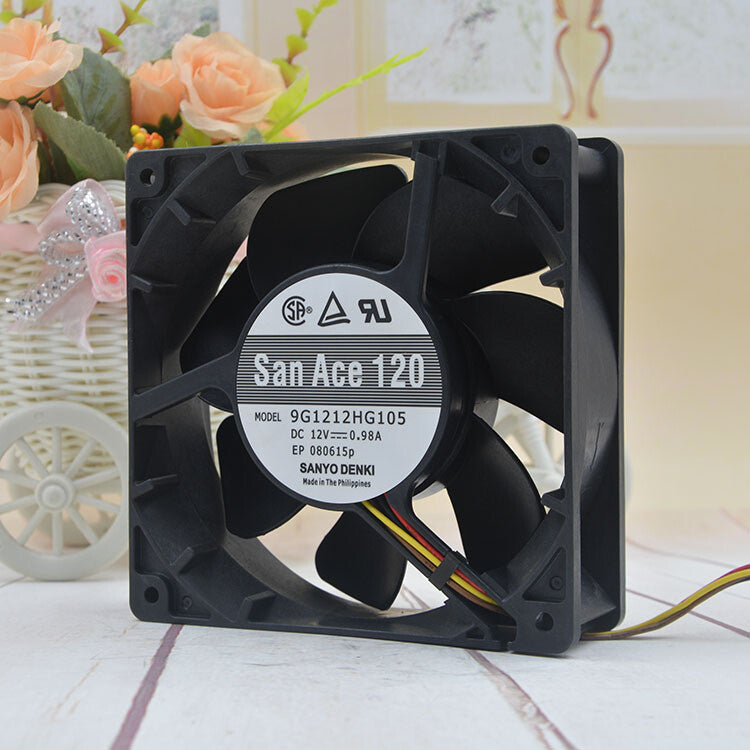 1pcs Sanyo 9G1212HG105 12CM 12V 0.98A 12038 pwm fan