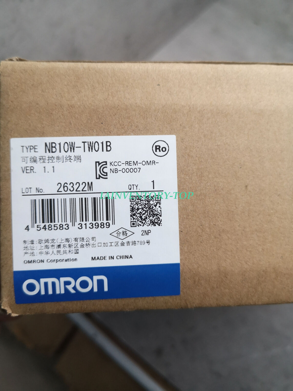OMRON NB10W-TW01B HMI Touch Panel, New In Box, 1PC - OMRON