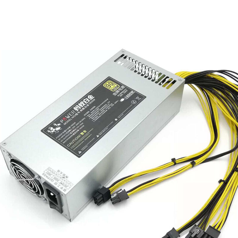 new 12V 1800W 1U 2U single-channel server power supply S9 851 852 T9 E9 - PLC