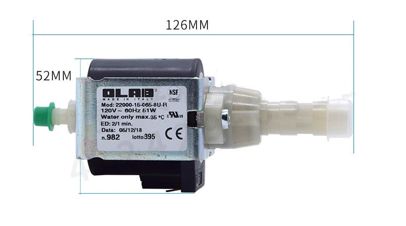 1Pcs OLAB22000-15-065-8U-R micro electromagnetic water pump 120V 60Hz 51W