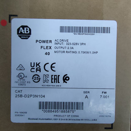 Allen-Bradley Power Flex 525 480V AC Drive (AB 25B-D2P3N104) - ALLEN-BRADLEY