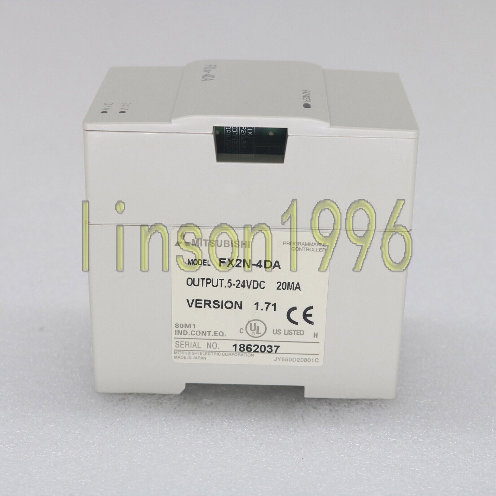 Mitsubishi FX2N-4DA Used Power Supply Module Tested Good Condition - MITSUBISHI