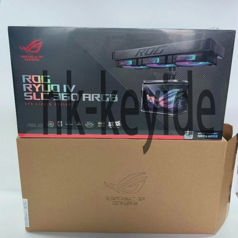 ASUS ROG RYUO IV 360 ARGB AIO Liquid CPU Cooler 360mm Radiator,~