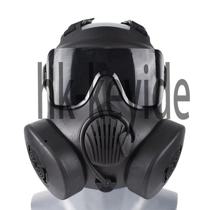 M50 Double Fan Gas Mask Hunting CS Tactical Military Protective Full Face Mask