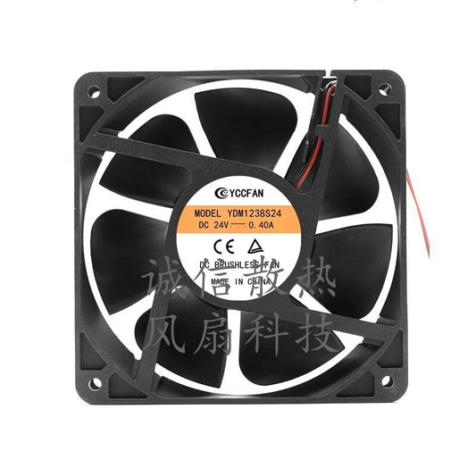 YCCFAN YDM1238B24 12038 DC24V 0.4A 12CM 2-wire silent cooling fan
