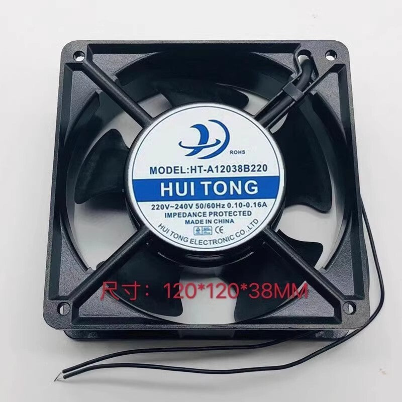 HUITONG HT-A12038B220 220V-240V 0.10-0.16A Metal Silent Cooling Fan