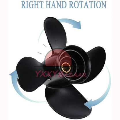 For Mercury Spitfire 4 Blade Prop 10.1x14 Propeller 48-8M8026635 40HP 50HP 60HP