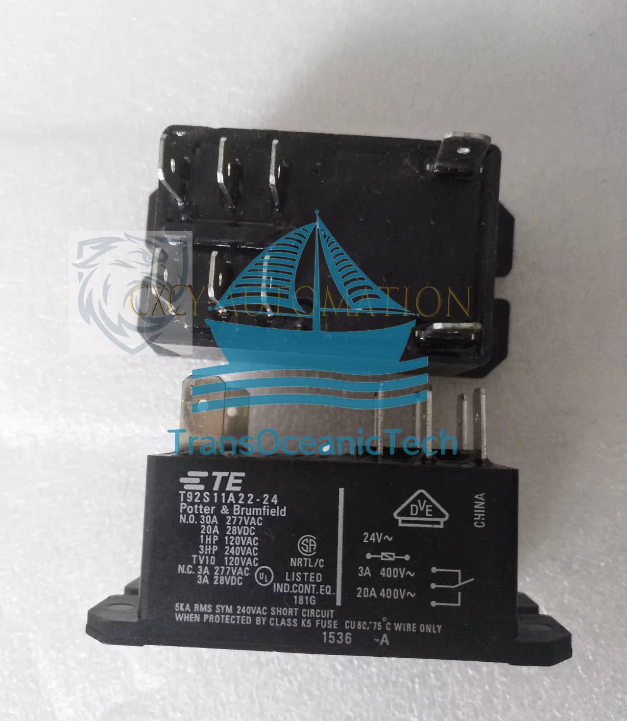 T92S11A22-24 24VDC TYCO Power Relay 3A 400V 8 Pins 1Pcs.
