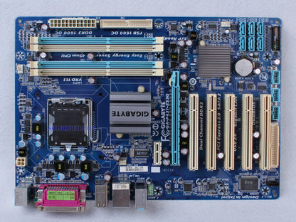 used Gigabyte GA-P43T-ES3G V1.3 Intel P43 Socket LGA 775 DDR3 Motherboard - GIGABYTE