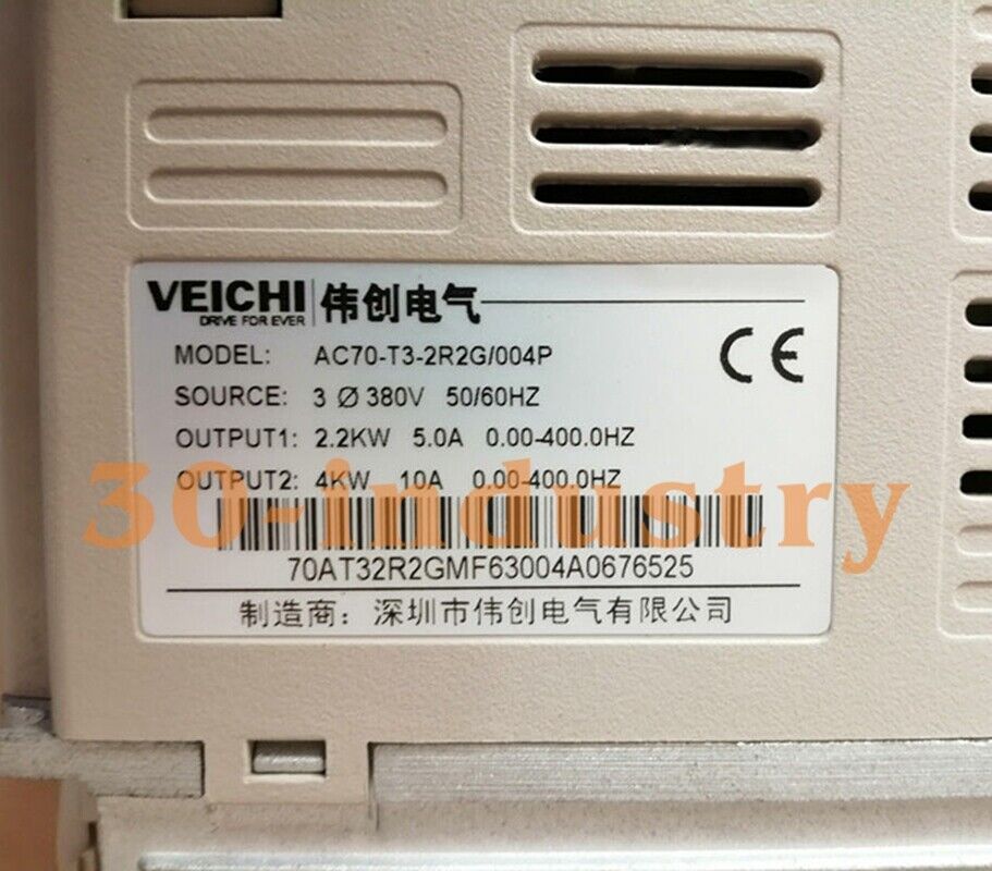 1PCS NEW FOR VEICH AC70-T3-2R2G/004P Inverter 2.2KW/4.0KW 380V 3-phase - VEICH