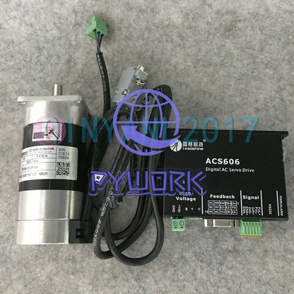 BLM57130-1000 + ACS606 Leadshine 130W DC Brushless Servo Motor + Drive Set ~