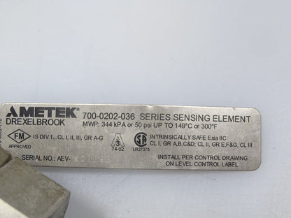 AMETEK 700-0202-036 SENSOR OPTIMIZED MODEL - AMETEK