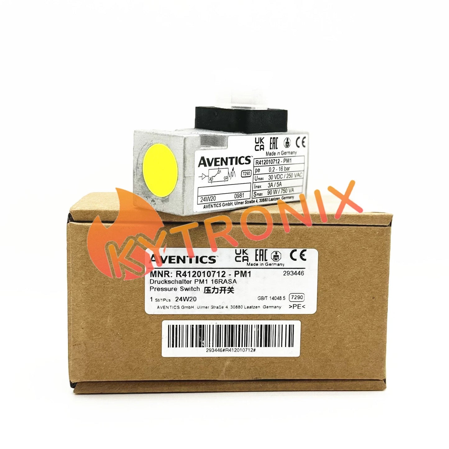 1pcs AVENTICS Pressure Switch R412010712 Series PM1 0.2-16bar Fast delivery