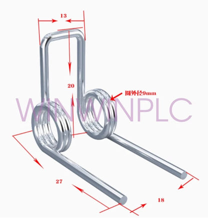5pcs Double torsion spring Torsion spring Wire diameter: 1.2mm