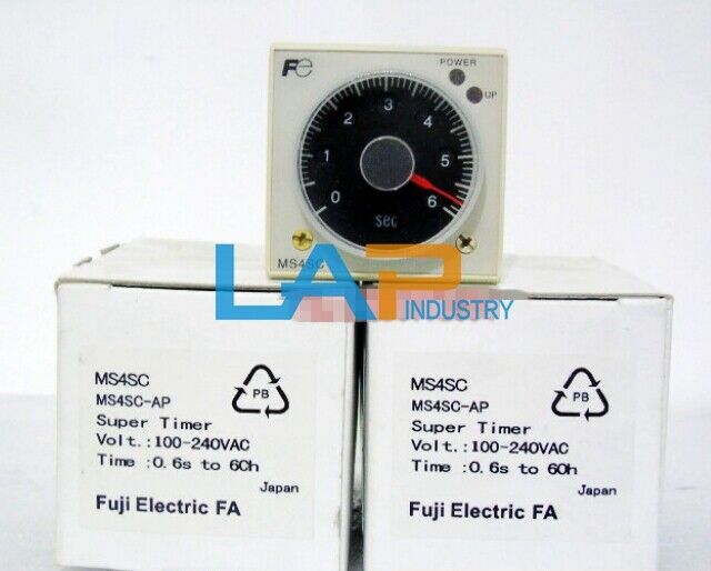 Fuji MS4SC-AP Time Relay 100-240VAC 0.6S - New Condition - FUJI