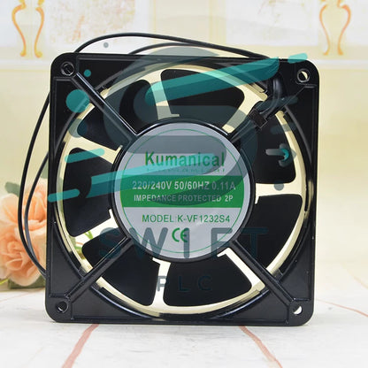 1 PCS Kumanical Fan K-VF1232S4 AC220V 12038 12CM 2 Wire Aluminum frame fan