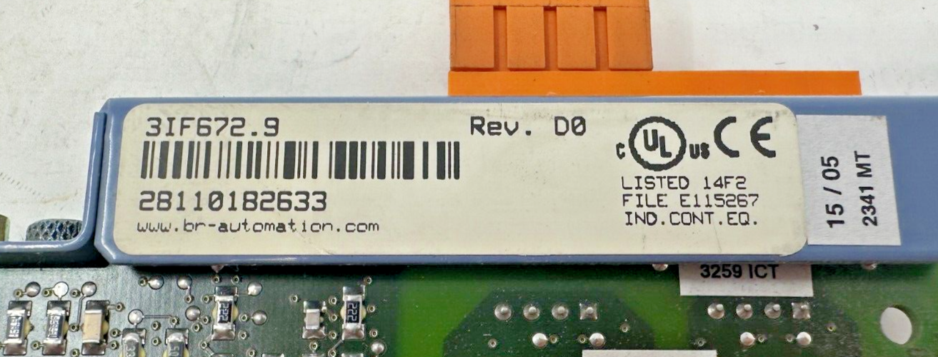used B&R Automation 3IF672.9 Interface Module - B&R AUTOMATION