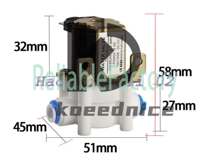 1PC 2 points inlet diameter 6.5mm Water valve PURO-XD12 DC 12V 6.5W