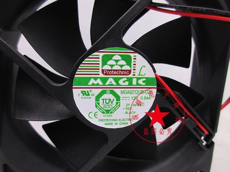MAGIC MGA9212UB-O25 9025 DC12V 0.54A 9CM 2-Wire Cooling Fan
