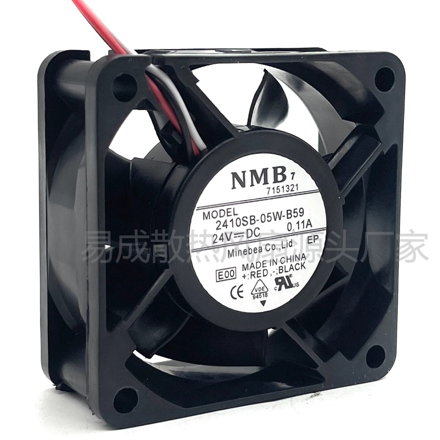 NMB 2410SB-05W-B59 24VDC 0.11A 6025 3-Wire Case Cooling Fan