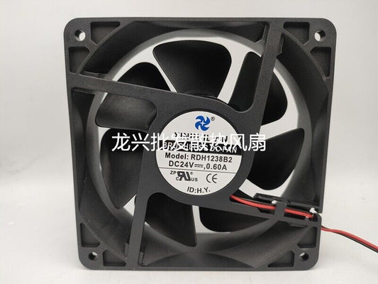 new 1 PCS XINRUILIAN Fan RDH1238B2 DC 24V 0.60A 12038 12CM 2 Wire cooling fan - XINRUILIAN