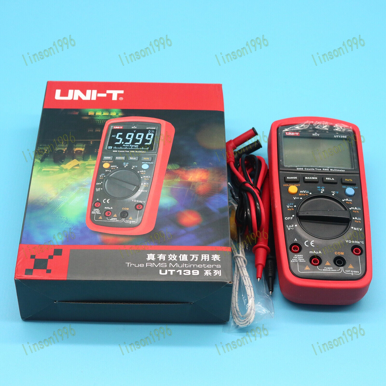 new UNI-T UT139E True RMS digital multimeter LCD DMM LPF LoZ NCV ammeter multitester UNI-T