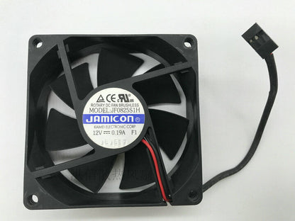 new 1 PCS JAMICON Fan JF0825S1H DC12V 0.19A 8025 8CM 2 wire 3 pin cooling fan - JAMICON