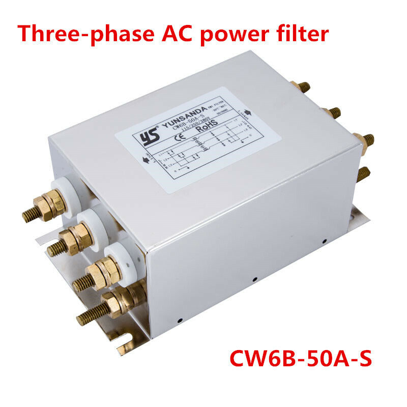 new Three-phase AC Power Filter 380V Inverter EMI High Performance CW6B-50A-S 50A - KOEED