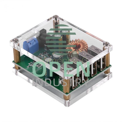 DC-DC 7V-60V to 5V 5A 4 USB Output Buck Converter Step down Power Supply +Case M
