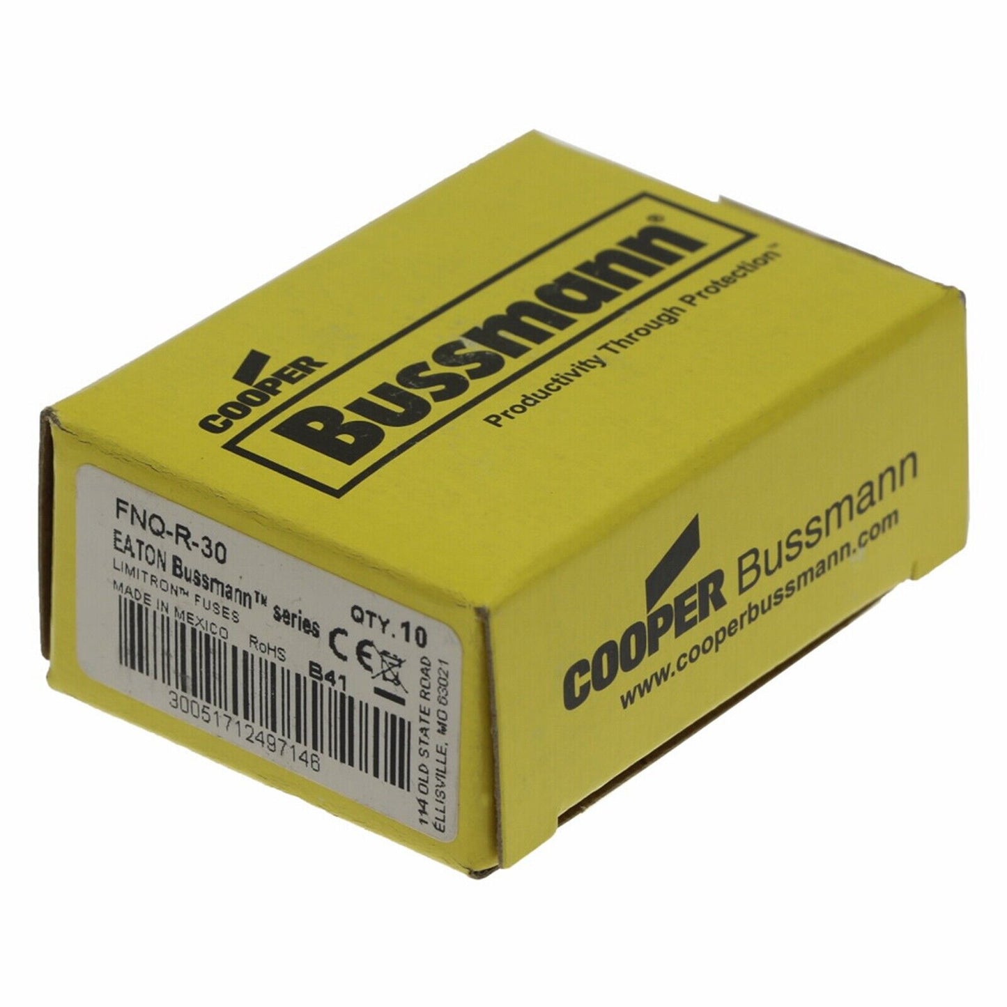 10PCS BUSSMANN FNQ-R-30 FNQR30 Time Delay Fuse - New In Box - BUSSMANN