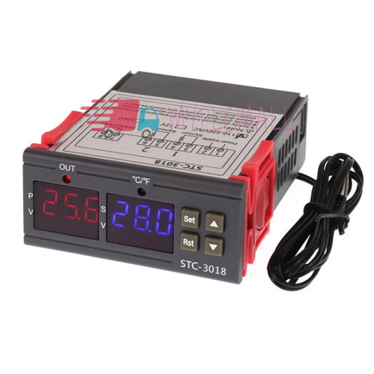 Temperature Controller Thermostat Temp Sensor Digital STC-3018 12V 24V 110V-220V