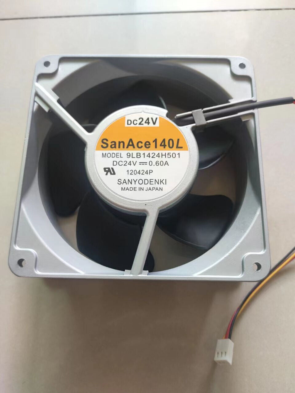 new 1 PCS SANYO Fan 9LB1424H501 DC 24V 0.6A 14050 14CM 3 pin Aluminum frame fan