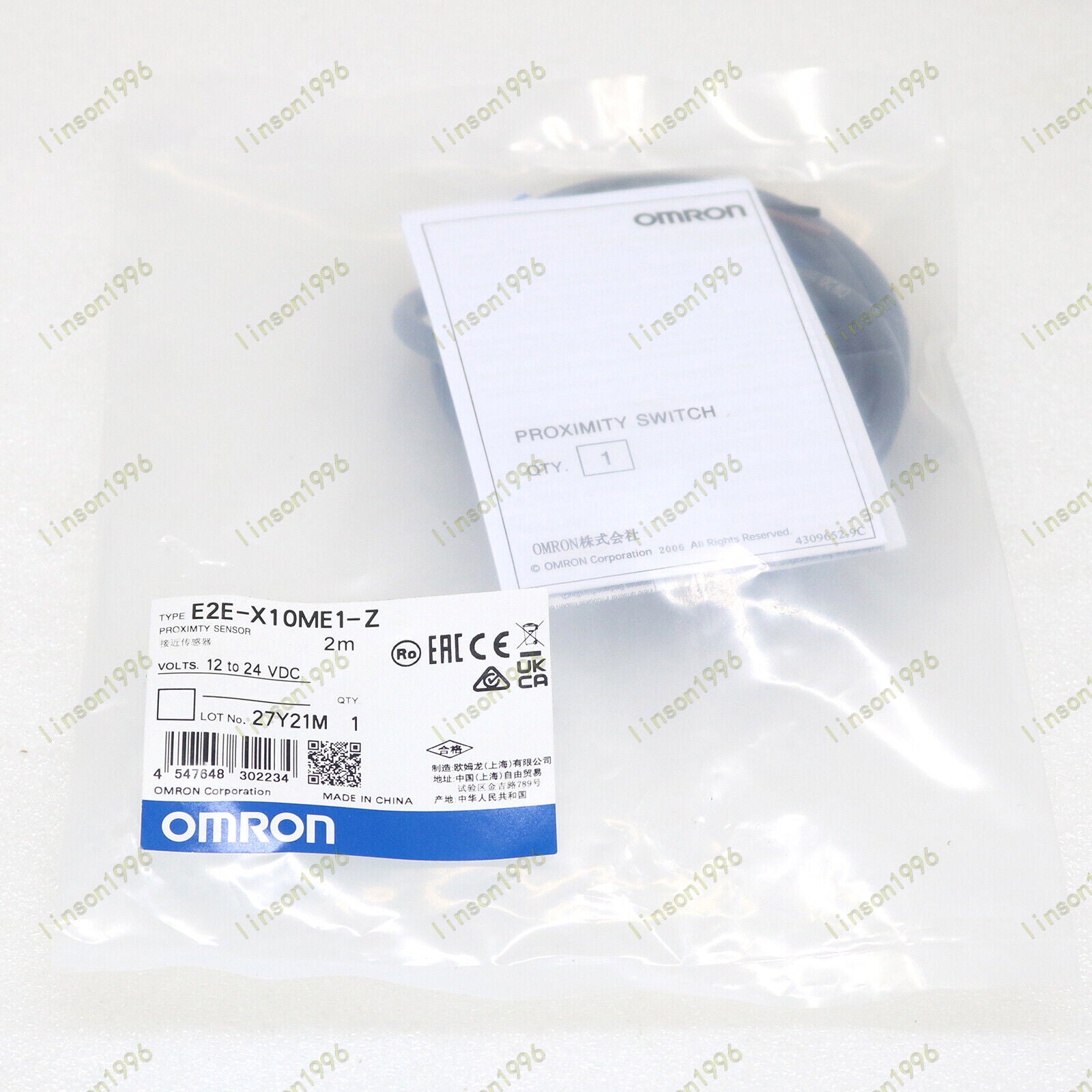 Omron E2E-X10ME1-Z Proximity Sensor Switch Cable 2M - OMRON