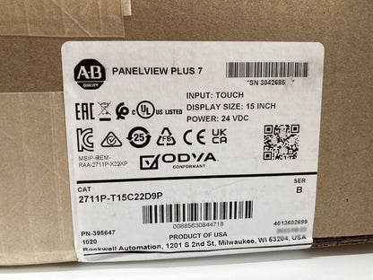 Allen-Bradley PanelView Plus 7 Graphic Terminal Model: 2711P-T15C22D9P - ALLEN-BRADLEY