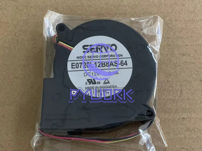 1PCS SERVO E0720L12B8AS-64 12V 0.3A 7520 3-wire blower turbine cooling fan