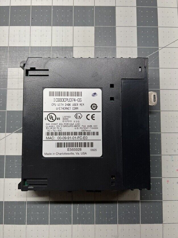 Fanuc IC693CPU374-GS Used CPU 240K User Mem W/Ethernet - FANUC