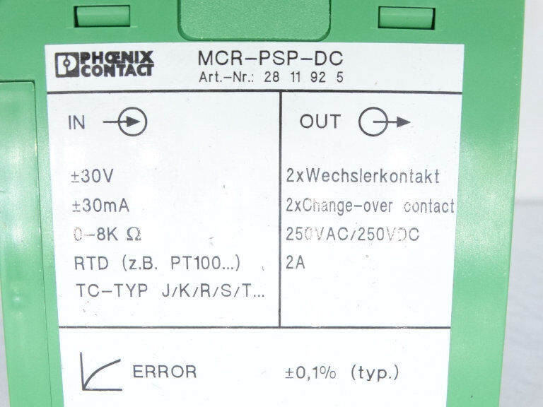 Phoenix Contact MCR PSP DC Switch - PHOENIX CONTACT