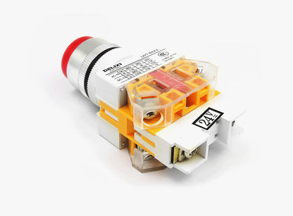 10PCS DELIXI LAY7-11D PUSHBUTTON SWITCHES INDICATOR LIGHT 1NO+1NC