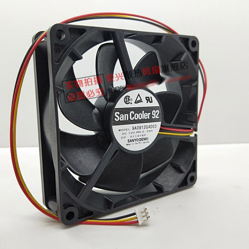 SANYO 9A0912G4D03 9CM 9025 12V 0.39A cooling fan
