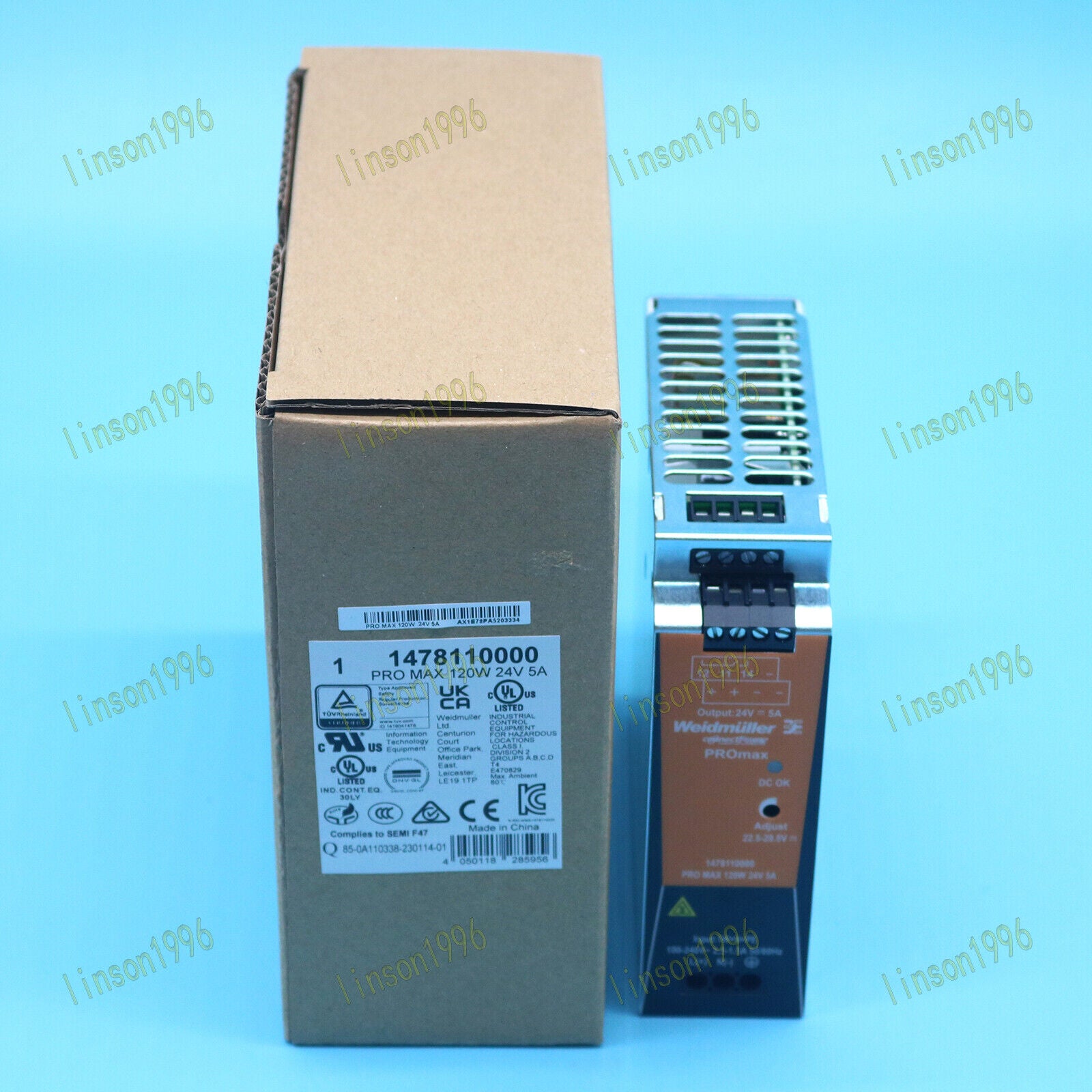 1pc For Weidmuller 1478110000 Pro Max 120W 24V 5A Power Supply - WEIDMULLER