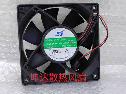 SJ SF241238BH2 12038 DC24V 1.35A 2-pin high airflow ball cooling fan