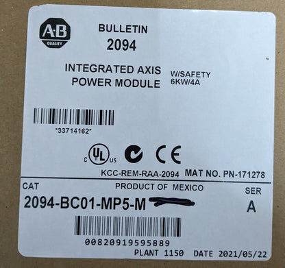 Allen-Bradley 2094-BC01-MP5-M: New Factory Sealed - ALLEN-BRADLEY