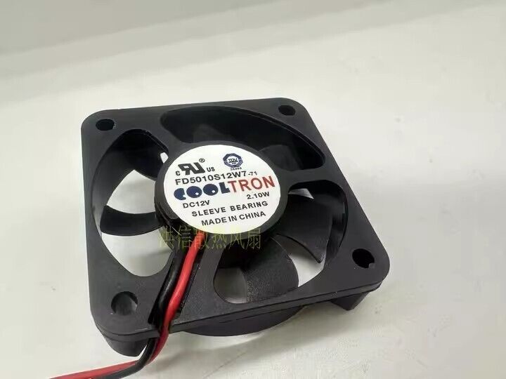 new 1PCS COOLTRON FD5010S12W7-71 5010 DC12V 2.10W 5CM 2-Wire Silent Cooling Fan