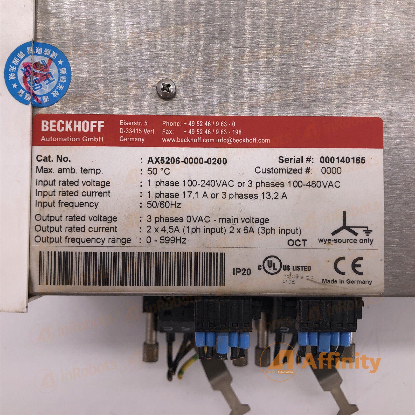 used AX5206-0000-0200 Tested In Good Servo Driver Fast 1pc