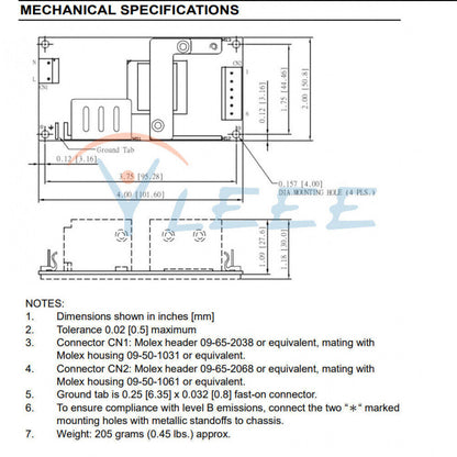 Protek Power Industrial Power Board PM60-12A 12V, 5A, 60W - PROTEK